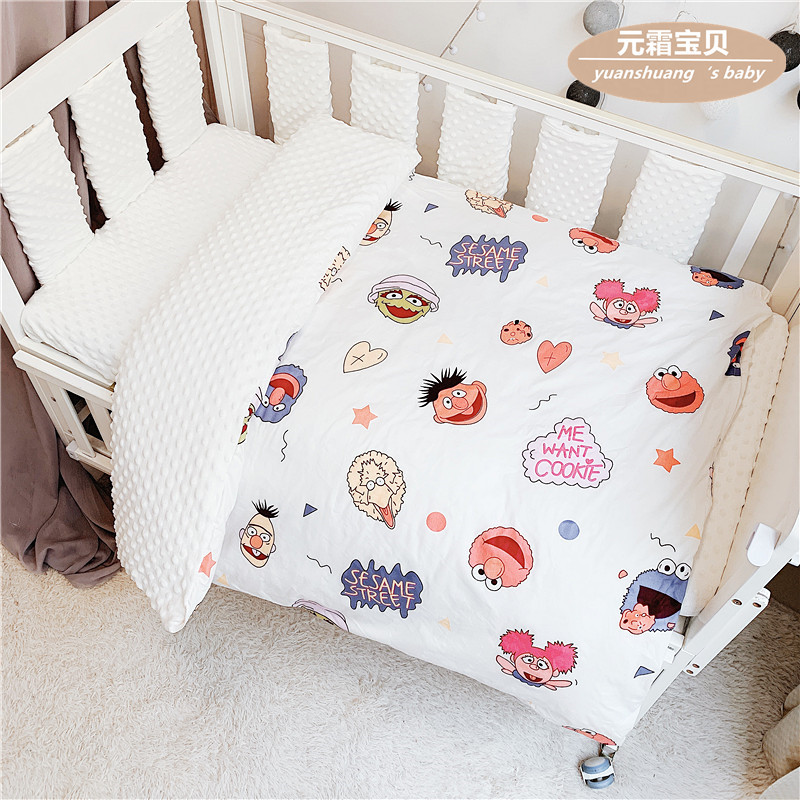 Yuan Shuang Baby Bean Velvet Bed Dressing Protective Anti-collision Baby Bed Circumference Four Seasons Breathable Thickened Bedding Cross-border Goods