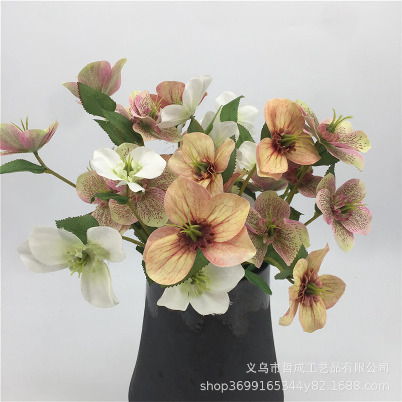 Искусственный кролик, подсолнечник, рождественская роза, железные палочки, двойной колокольчик, трава, поддельный цветок, материалы для DIY, европейский декор для стола в гостиной