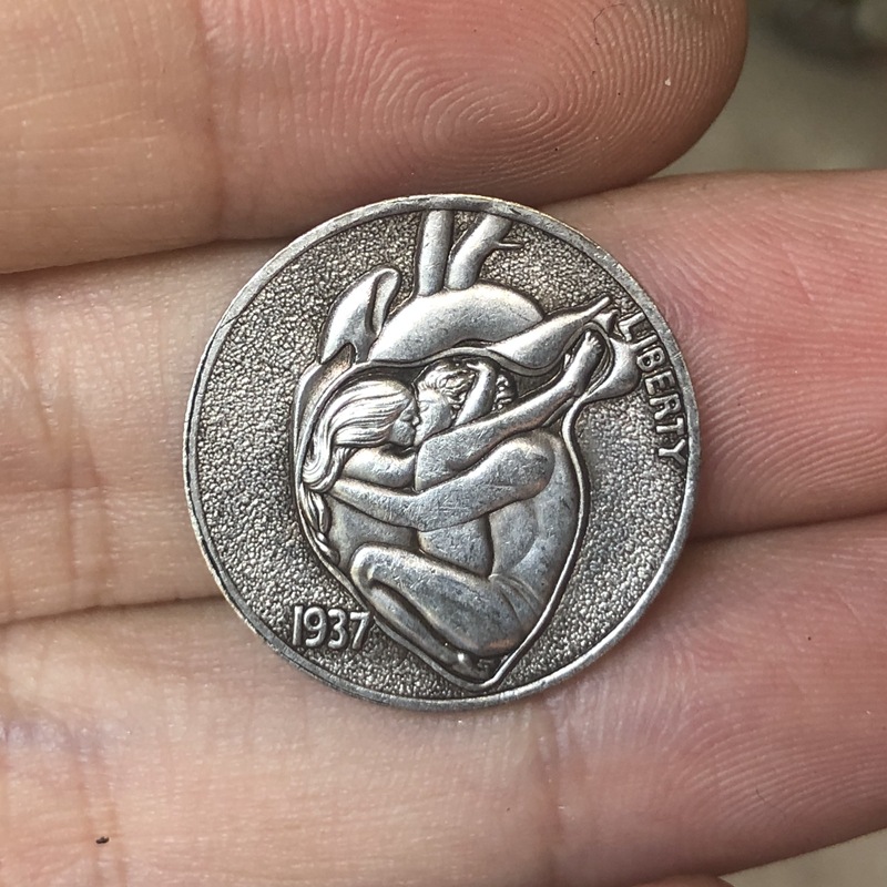 Factory Wholesale 21mm Antique Silver Dollar Coins American Buffalo Hobos Coins 1937D Three-Legged Crafts # 31