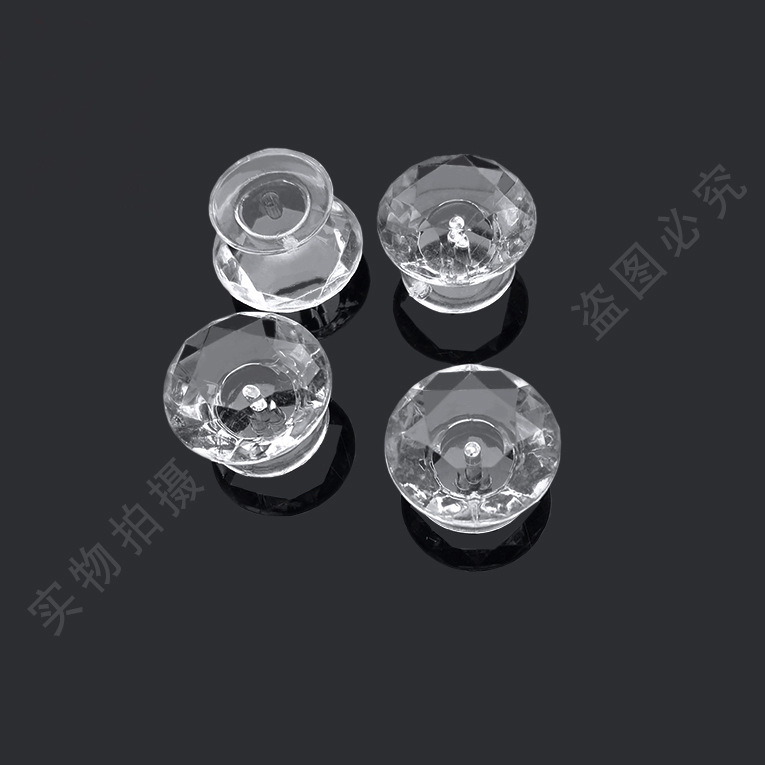 Acrylic Diamond Handle Transparent Box Accessories Glass Products Small Handle pmma Handle to Figure Sample Production