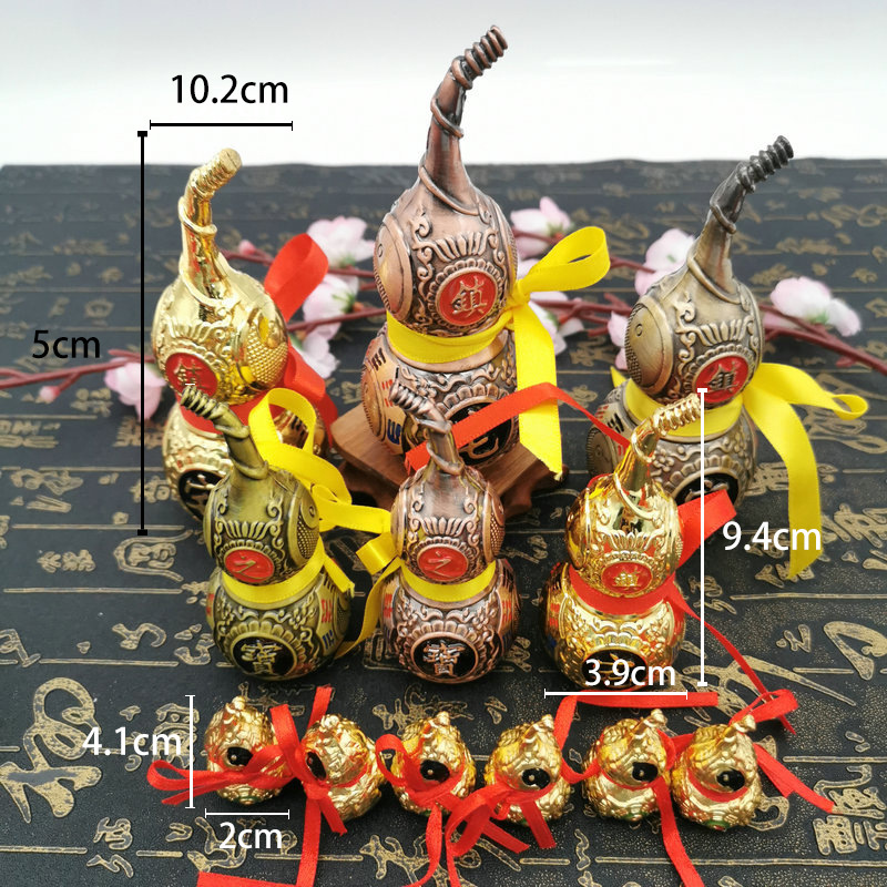 Gossip safe feng shui gourd ornaments painted Gossip gourd alloy Gossip gourd