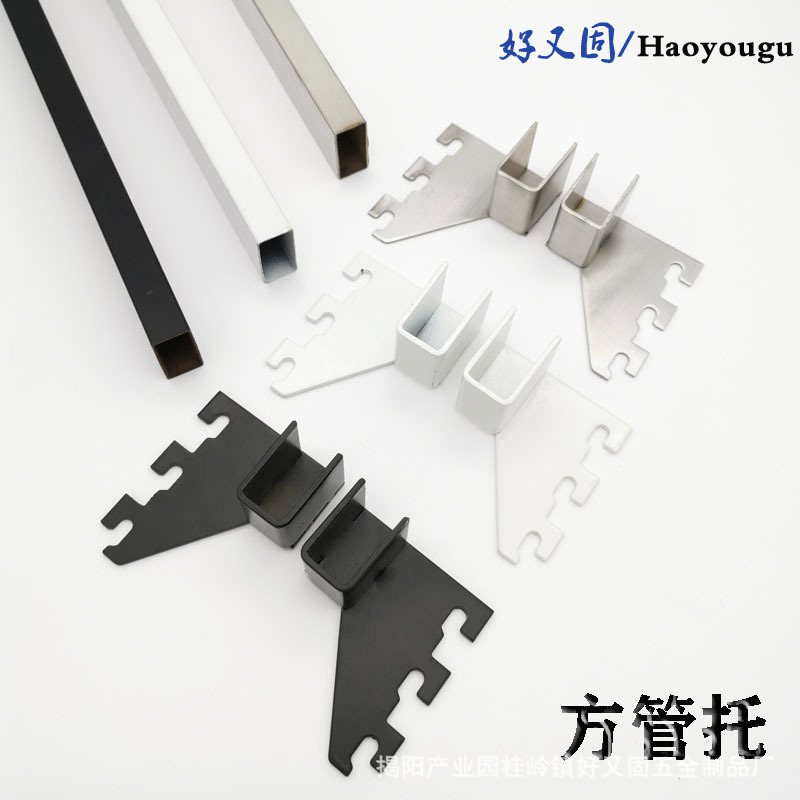 Утолщенная черная квадратная трубка, опора из нержавеющей стали, поддержка колонны