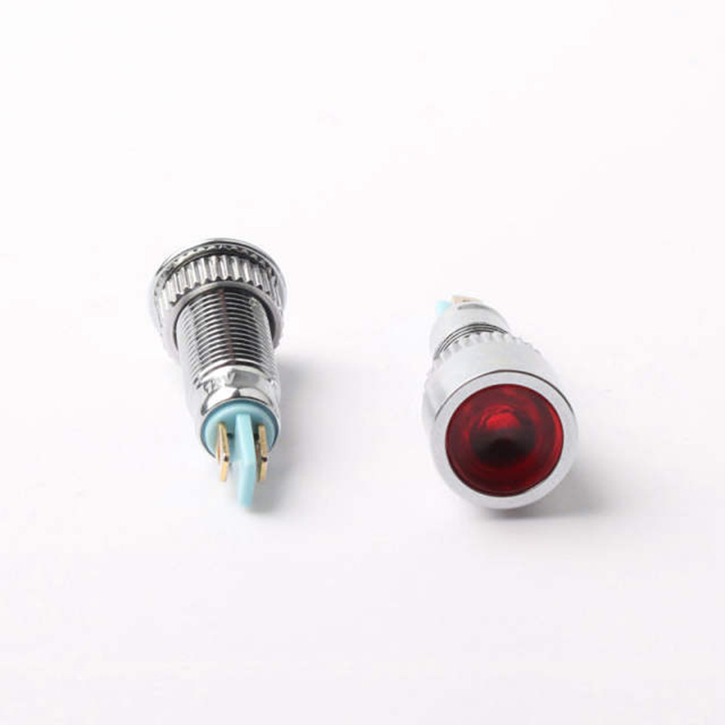 8mm metal waterproof indicator light bright LED luminous light small equipment power signal light 3V6V12V24V