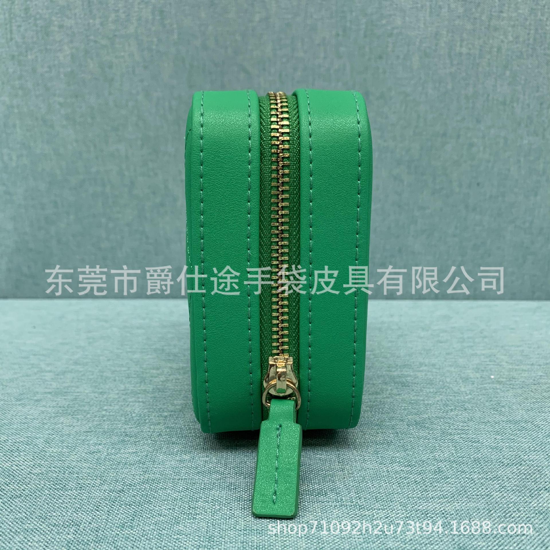 Manufacturer Customized Mini Pu Jewelry Box Green Multi-Card Slot Pu Storage Box Creative Earrings Ring Storage Box