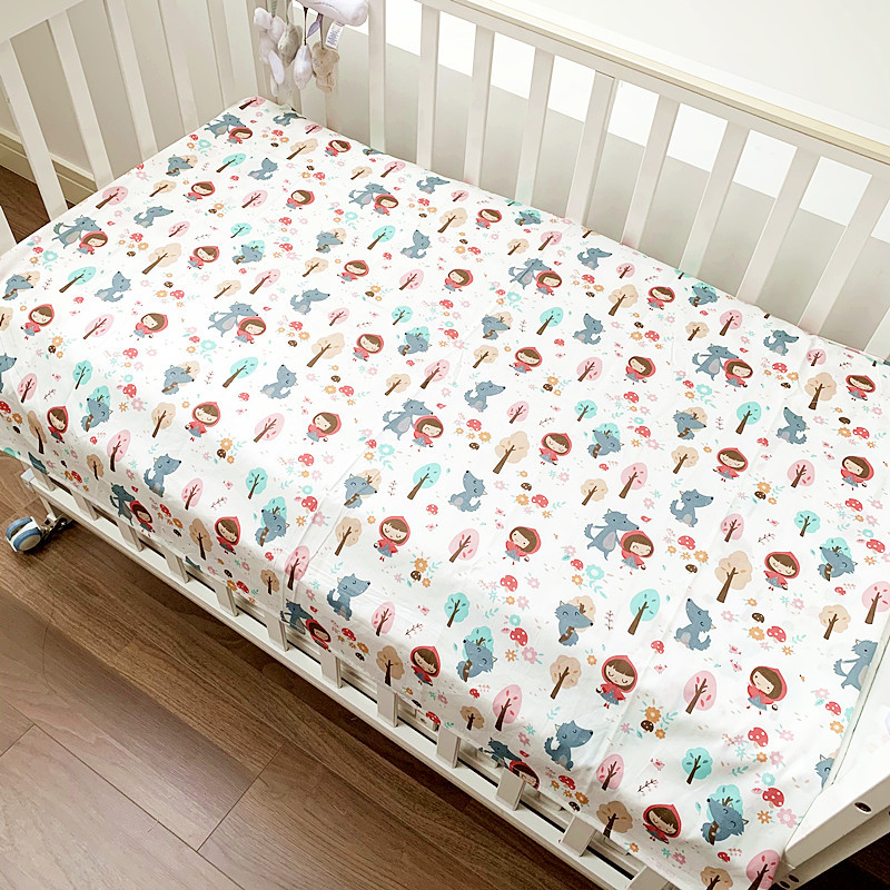 Baby Cotton bed sheet cartoon bed sheet set four seasons baby bedding small bed sheet cotton washable