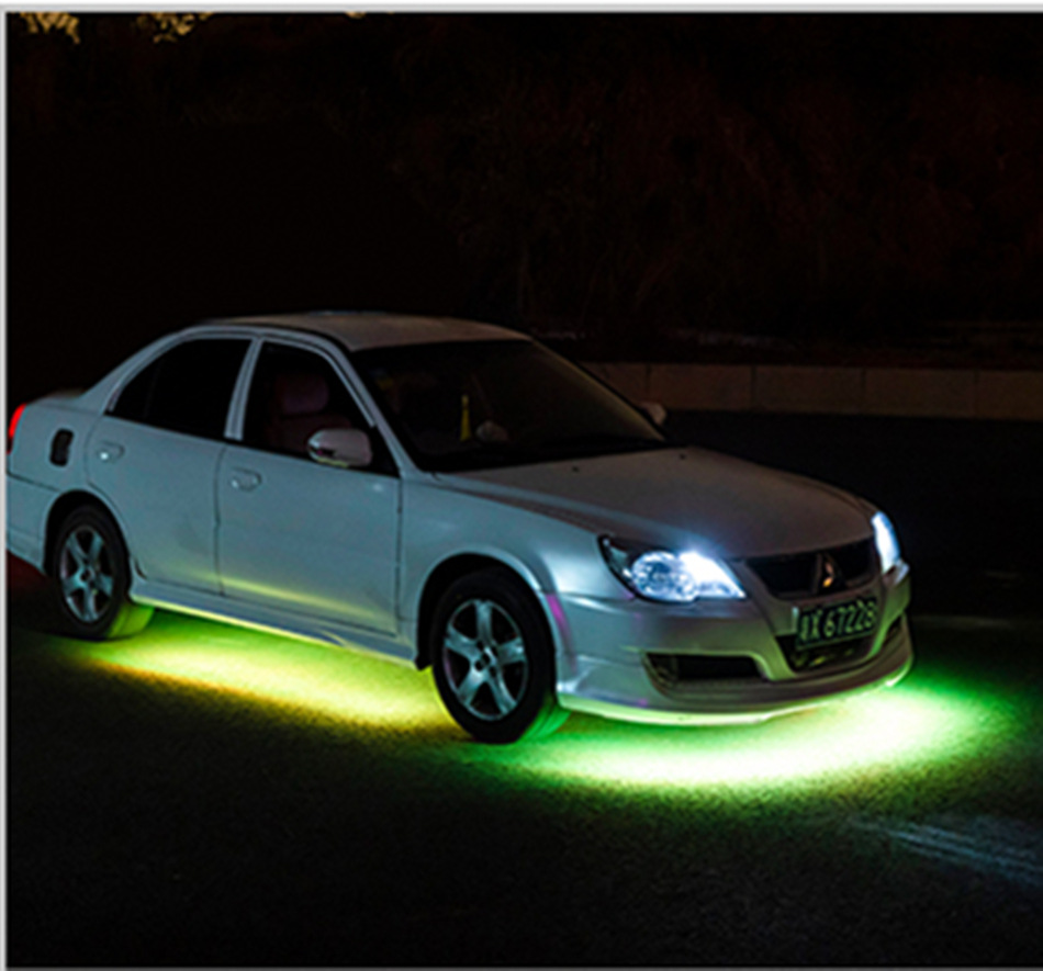 Car chassis light led waterproof 60X90 one drag four chassis voice control atmosphere light chassis horse running light colorful