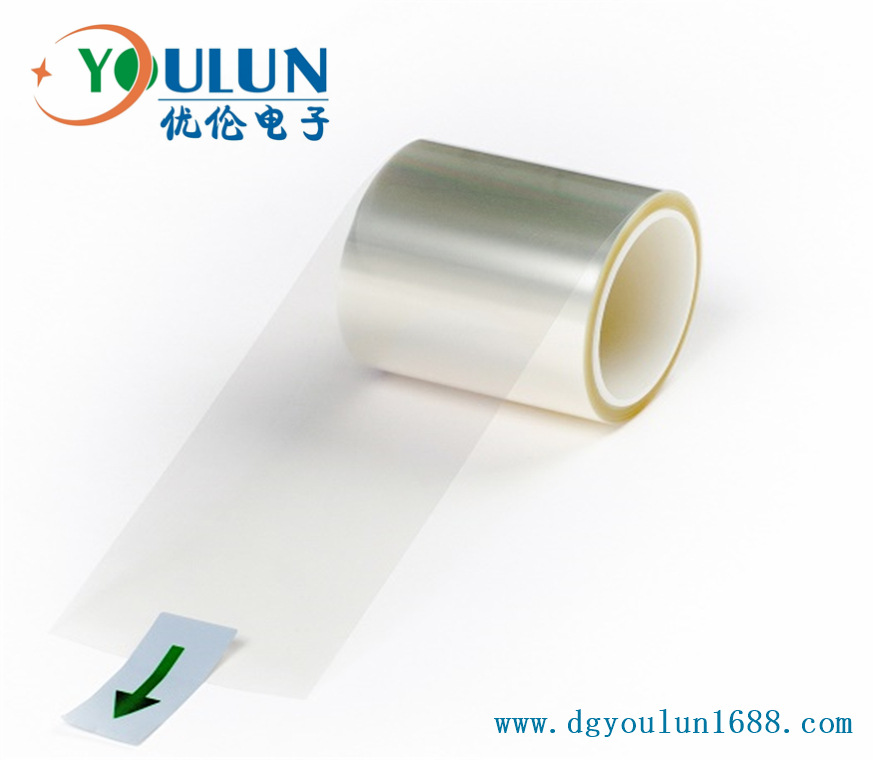 Supply 75u transparent release film colorless transparent fluorine release film silicone tape for fitting and die cutting punching
