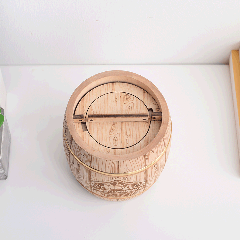 Honey box honeycomb honey gift box packaging wooden honey packaging wooden box creative flip honey collection barrel