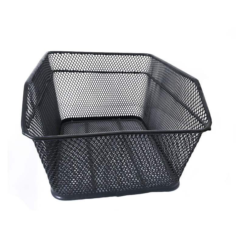 Large-Capacity Rear Seat Vegetable Basket Bicycle Basket Metal Basket with Inner Basket Waterproof Electric Vehicle Basket