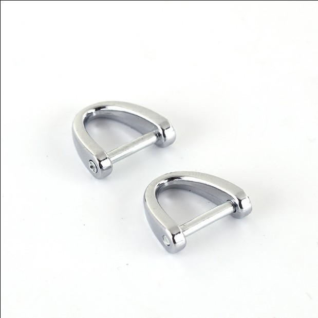 Zinc alloy horseshoe buckle metal D-type car horseshoe keychain hardware accessories manufacturers wholesale custom suitable