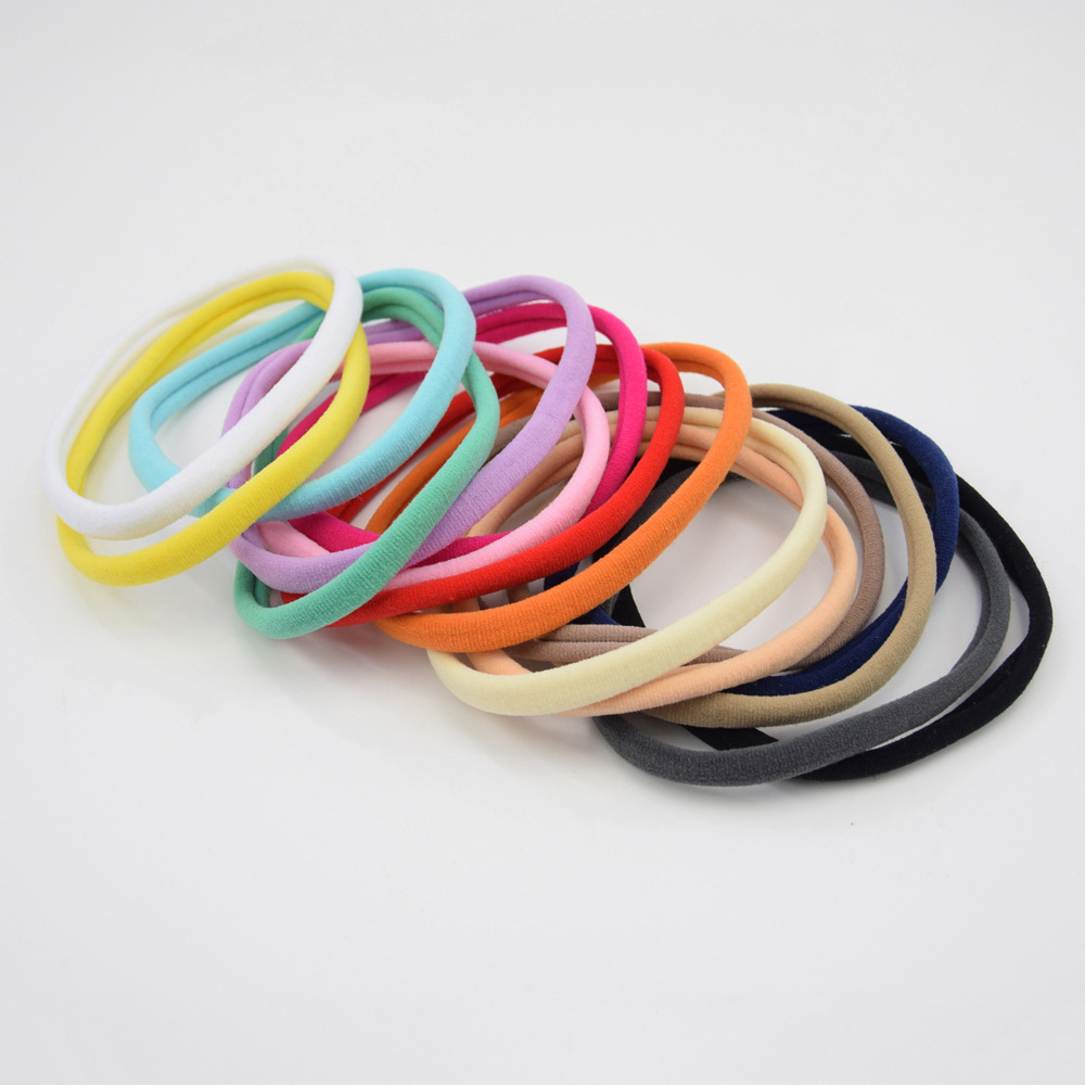 European and American children's nylon seamless elastic hair band elastic hair band baby headgear baby DIY hair accessories solid color headband