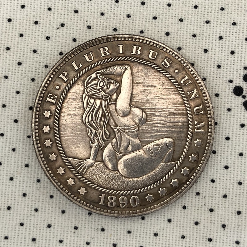 Factory Wholesale 38mm Antique Silver Dollar Coins American Morgan Tramp Coins 1890Cc Crafts # 123