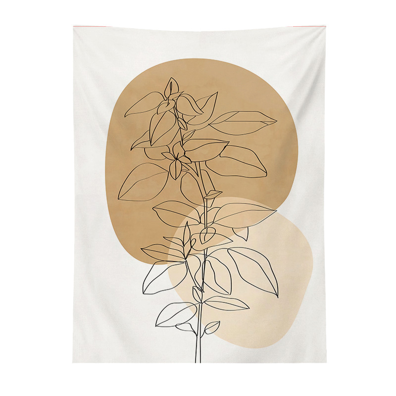 Tapestry Simple Line Casual Painting Photo Decoration Background Cloth Wall Tapestry Bedroom Bedside Decoration Background Hanging Cloth