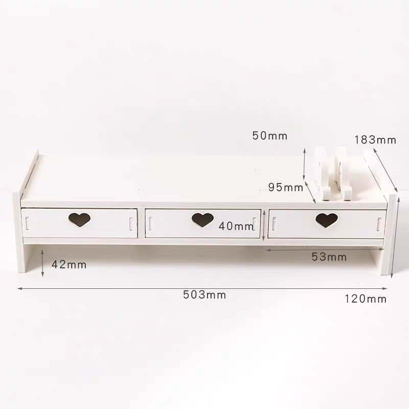 Computer Display Screen Elevated Shelf Student Bookshelf Office Desktop Keyboard Storage and Finishing Pad High Storage Rack