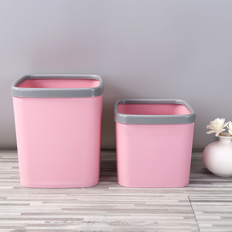 Factory square household desktop small trash can Coffee Table study living room uncovered mini sundries bucket storage box wholesale