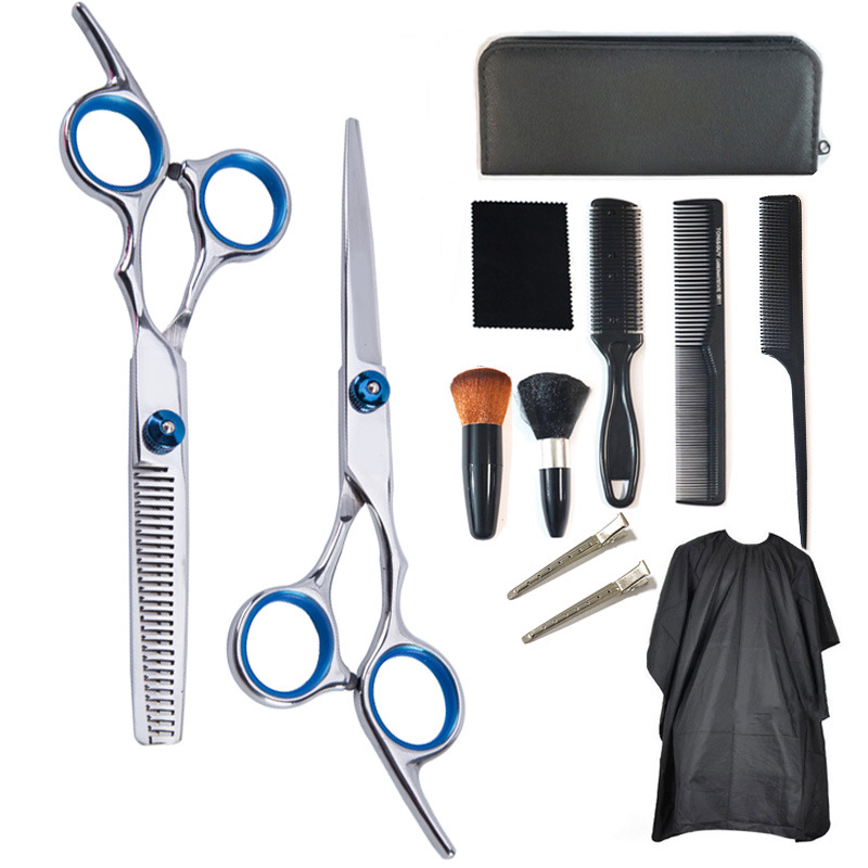 Amazon Barber scissors set hairdressing scissors set hairdressing scissors thin teeth scissors flat scissors factory wholesale