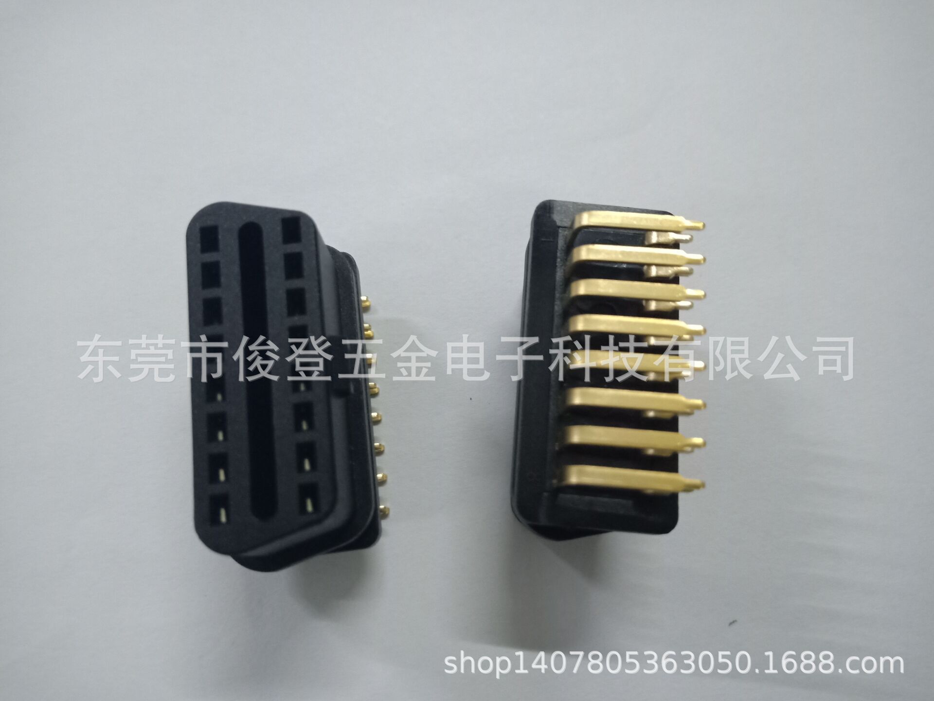 Manufacturers sell OBD2 curved pin female