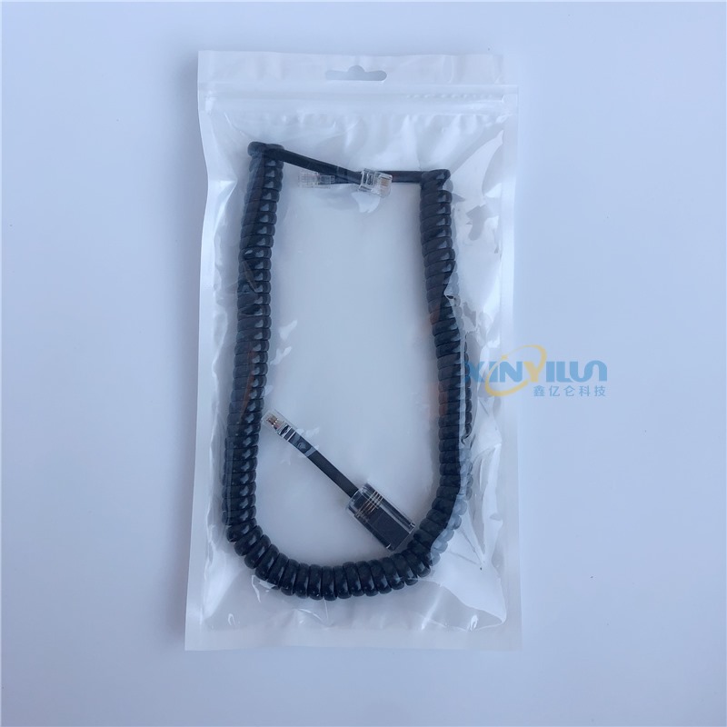 3 M telephone handset cable with telephone anti-winding head 1+1 RJ9 RJ10 RJ22 curve telephone rotating head