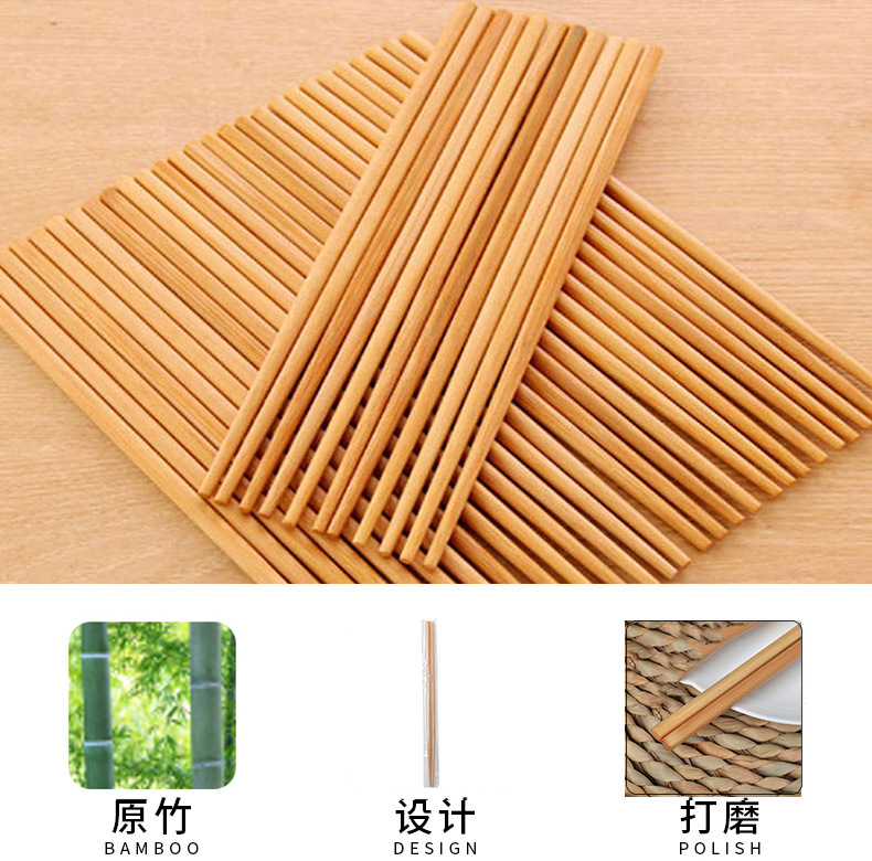 Оптовая продажа голых палочек для еды, для ресторанов и на вынос, коммерческие бамбуковые палочки