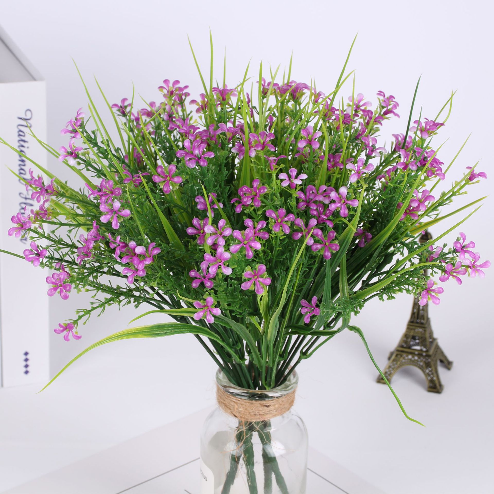 Simulation Plant Plastic Flower 5 Fork Murilia Fake Flower Gympanosa Home Decoration Placement Wedding Assembly