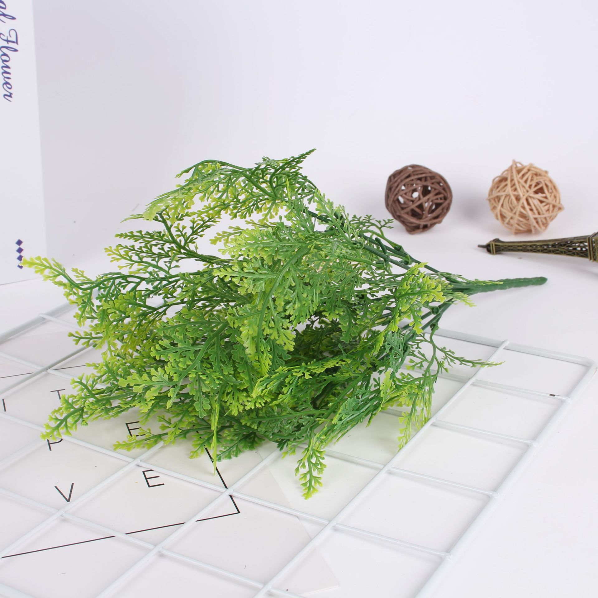 7-fork Adiantum grass pine grass water grass plastic plant wall accessories simulation Persian fern green plant fern