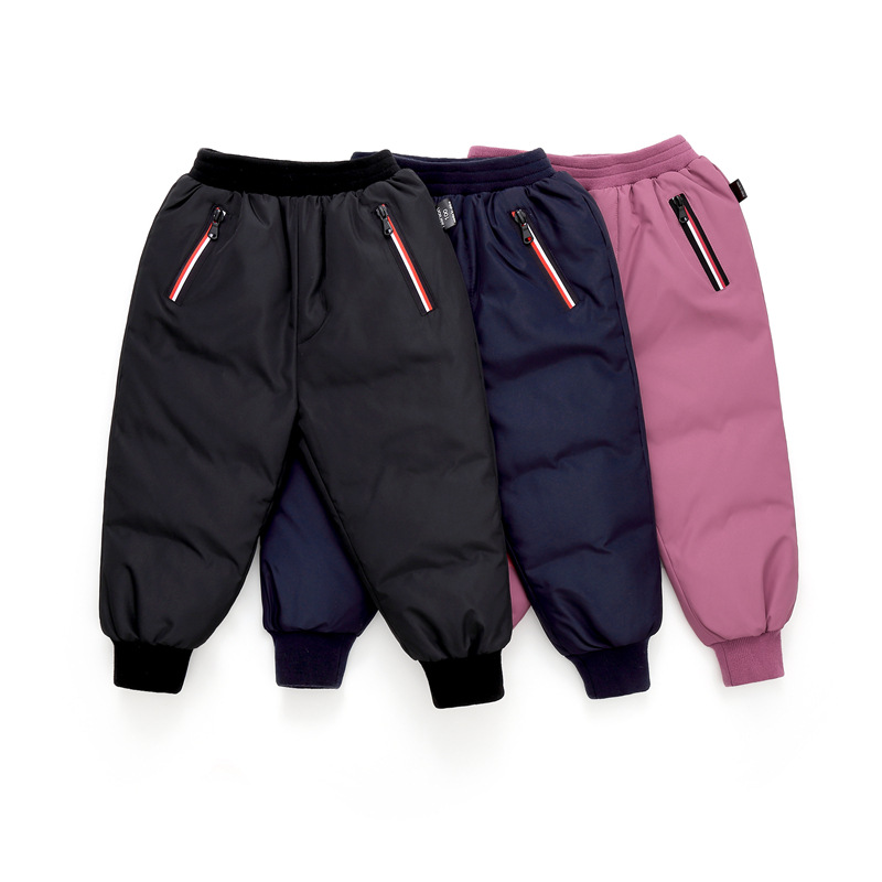 Autumn and Winter Children's down Pants Outer Wear for Boys and Girls, Thickened Warm Outdoor Pants Wholesale