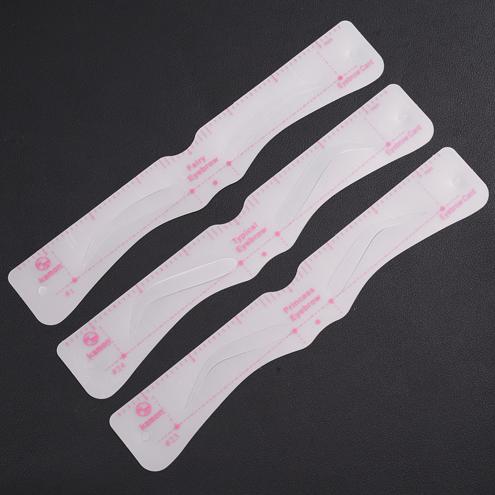 Cross-border supply Europe and the United States 24 pieces of silicone eyebrow card head-mounted hollowed-out feet eyebrow eyebrow eyebrow repair artifact