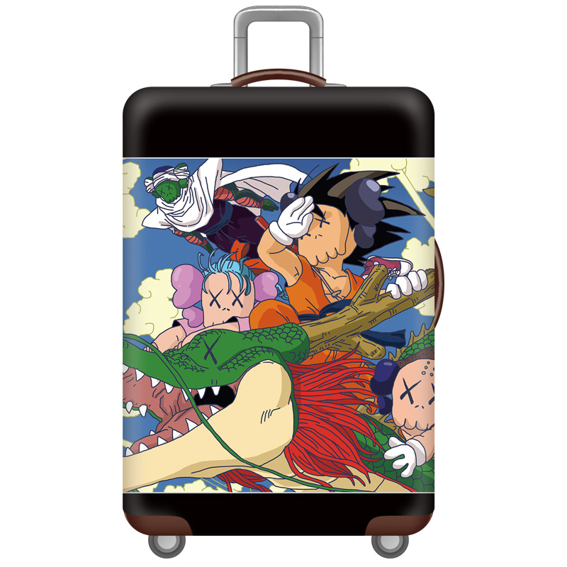 Luggage case protective cover trolley case travel dustproof elastic cover bag 18-32 inch Dragon Ball kaw thick wear-resistant