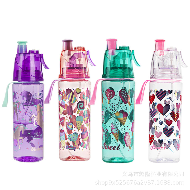 Прямые поставки с фабрики мультяшный распылитель летний спортивный водяной стакан двойного назначения однослойный женский стакан оптом много