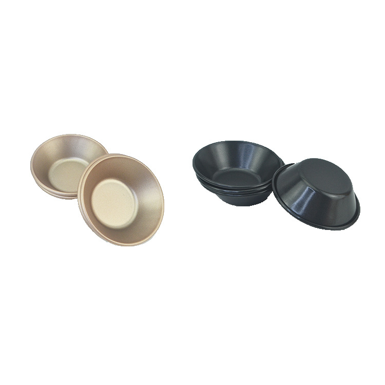 Carbon Steel Egg Tart Mold Thickened Non-stick Reusable Bowl Cake Pudding Cake Mold Household Baking Spot