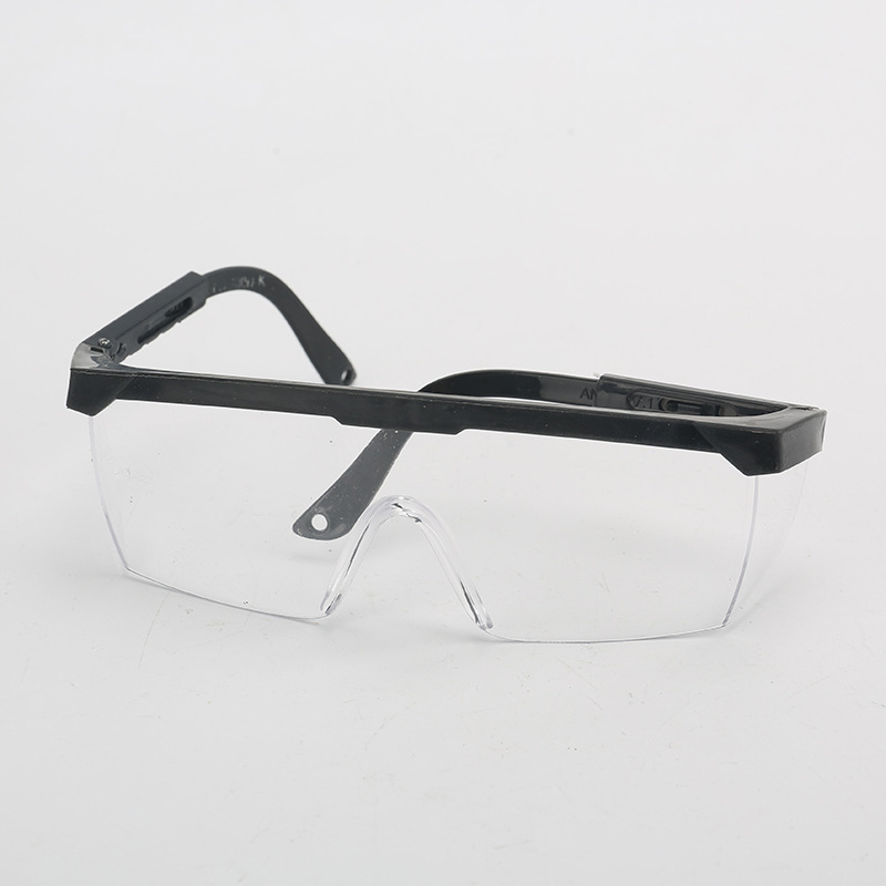 Self-produced and sold protective glasses blue and black frame telescopic back goggles protective dustproof riding glasses protective glasses