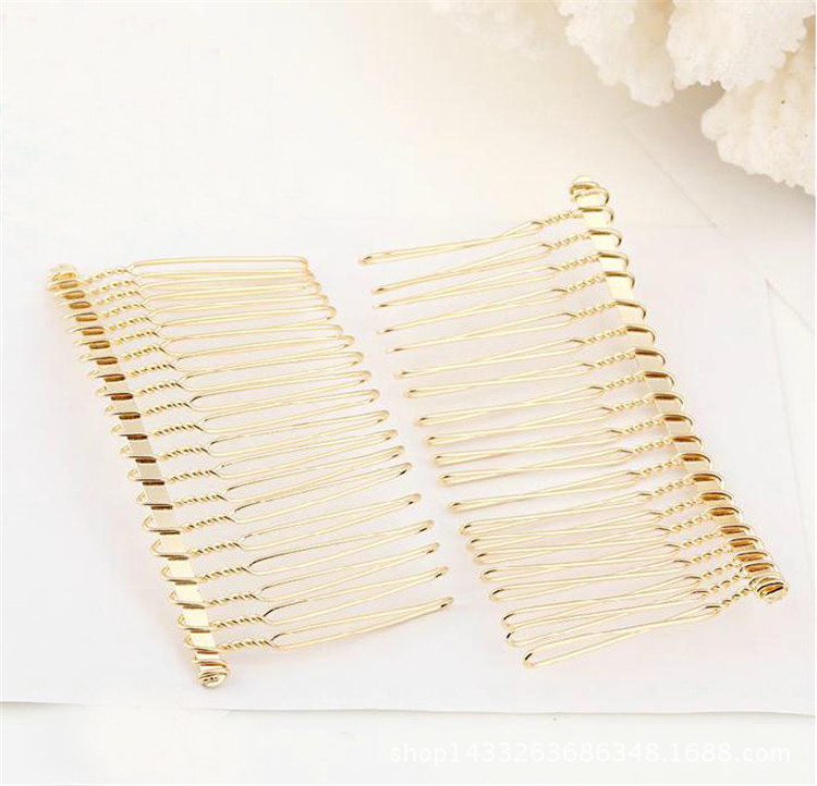 20 Tooth Twisted Hair Comb White K Black Iron Wire Variety Wenzhou Hair Comb Welding Lock Edge Comb DIY Headwear Accessories