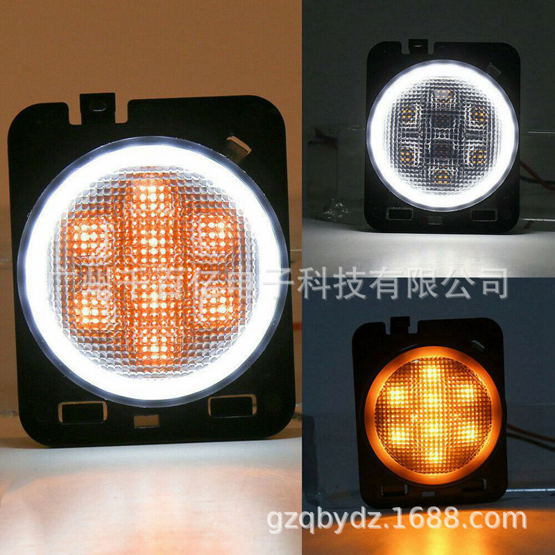 Applicable jeep Wrangler 06-17 Year Round Model Light with Daytime Light Jeep Wheel Eyebrow Steering Modified Light