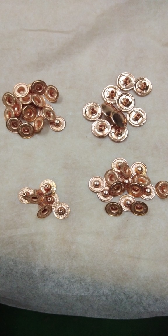 Electroplating golden rivet 8*10 applicable hand book stationery leather cardboard board pp board luggage and other fasteners