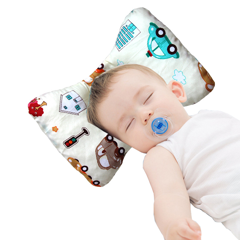 Baby pillow 0-1 years old newborn anti-deviation head Correction baby correction partial head shaped pillow summer breathable