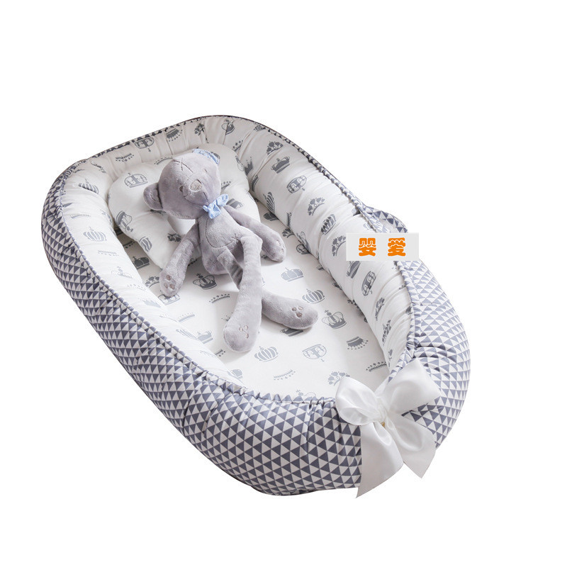 Foreign Trade Cotton Removable Crib Portable Vacuum Bed Machine Washable Uterine Bionic Bed Mother and Baby Supplies