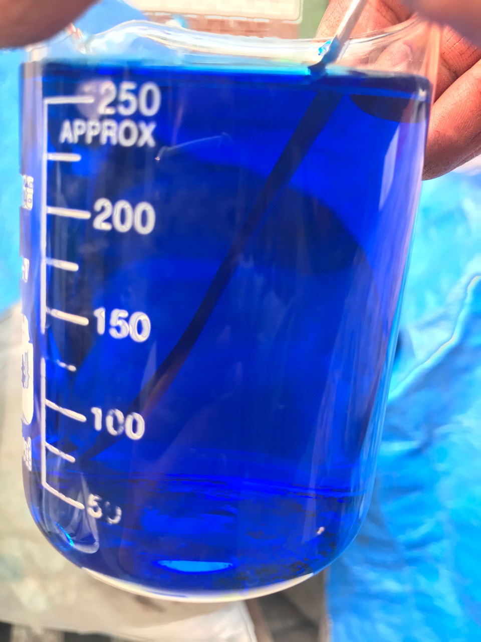 Acid bright blue glass water sanitary cleaning ball coloring detergent feed pesticide swimming pool fountain color mixing 50g per bag