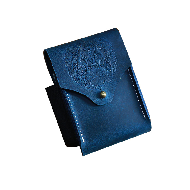 Cross-border Special for EDC Tactical Leather Leather Cigarette Leather Protective Case Crazy Horse Leather Outdoor Leather Case Handmade