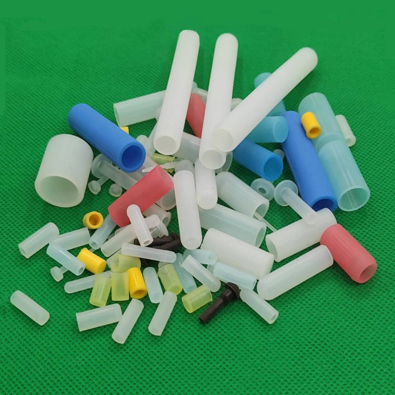 Customized High Temperature Resistant Dustproof Protective Cover Spray Powder Silicone Flat Head Cover Anti-Collision Silicone Rubber Plug Head Casing