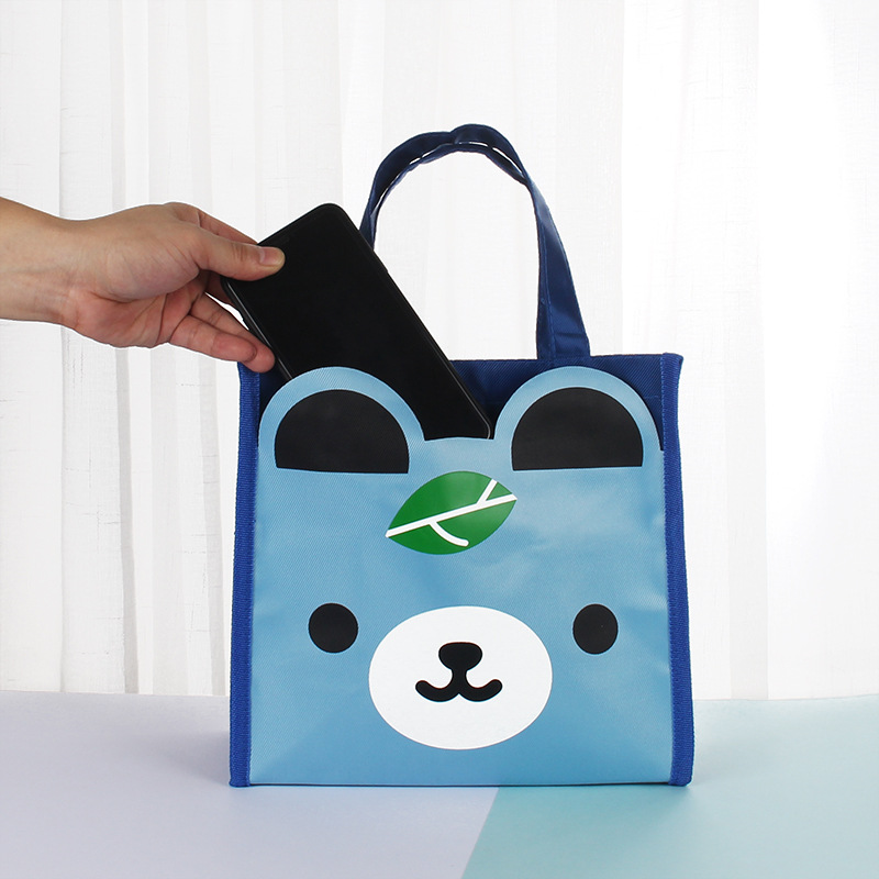 Thickened Student Lunch Box Bag Portable Bag Square Cute Lunch Bag Children's Lunch Bag Hand Bag