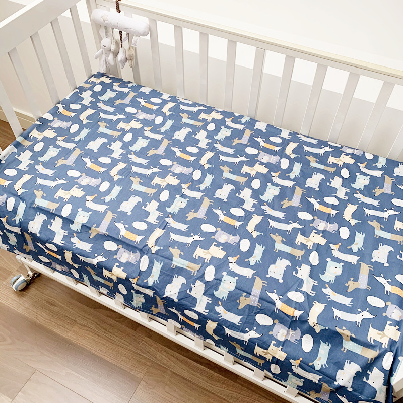 Baby Cotton bed sheet cartoon bed sheet set four seasons baby bedding small bed sheet cotton washable