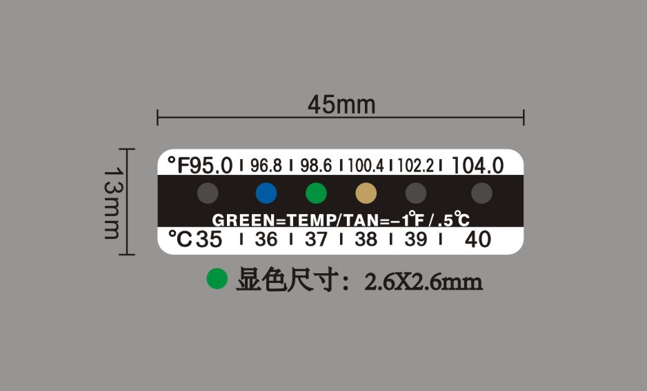 Mercury-free liquid crystal color thermometer urine Cup enema liquid crystal thermometer saline nasal washing temperature paste