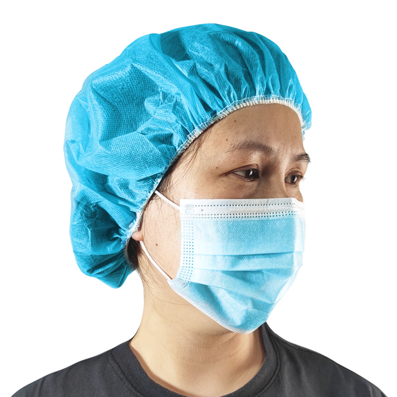 Disposable Hat Thickened Non-woven Handmade Round Cap Headgear Hair Net Cap Food Workshop Chef Beauty Dust-proof