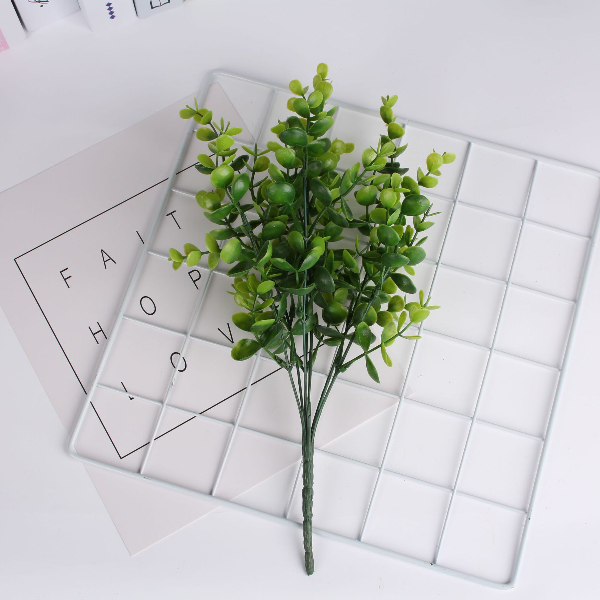 7 fork 35 large eucalyptus chestnut artificial flower eucalyptus Milan grass green plant