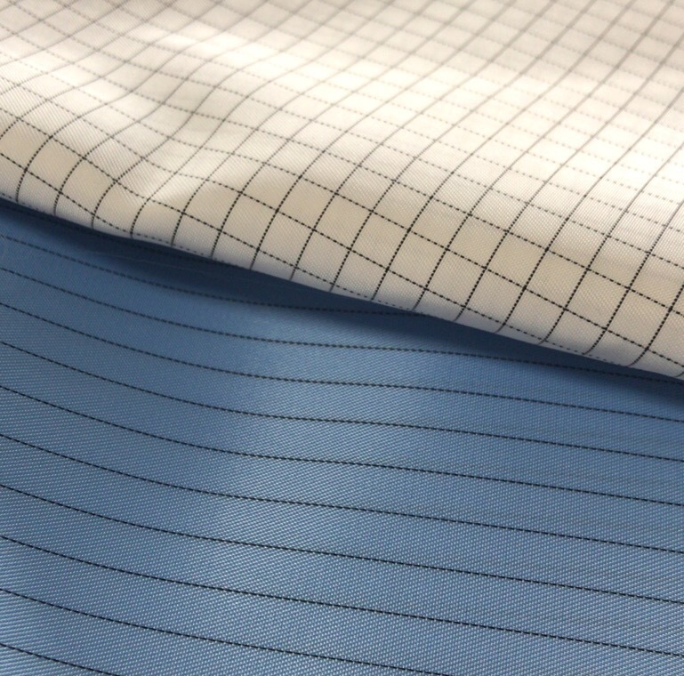 Polyester DTY50D + 20D conductive carbon fiber dust-free anti-static work clothes special conductive yarn