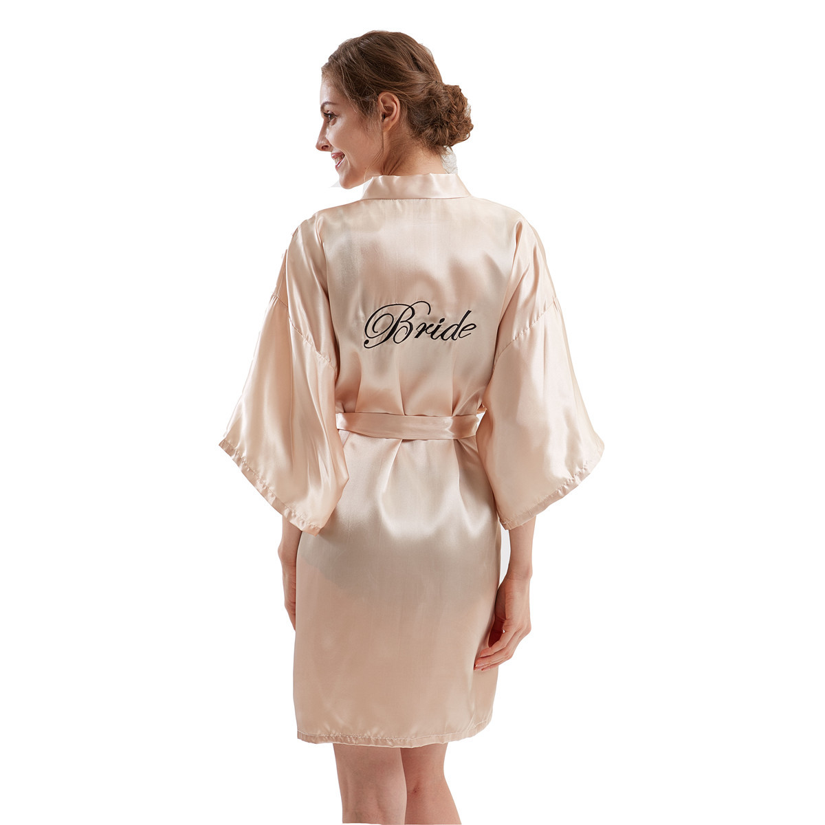 Silk Wedding Embroidery Bride Embroidery Bride Bridesmaids Bridesmaid Morning Robe Wedding Ceremony