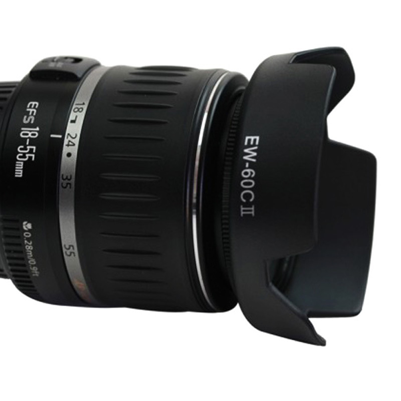 EW-60C petals suitable for Canon 600D 550D 650D camera 18-55 SLR lens 58MM Hood