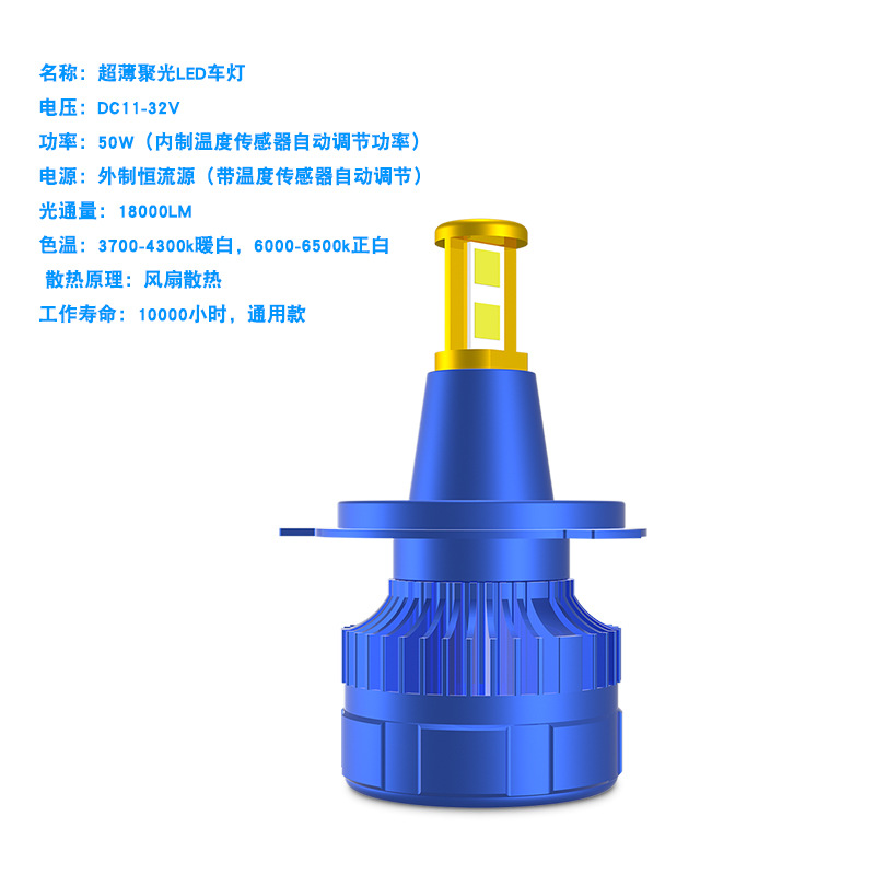 Factory supply car headlight LED car light spotlight headlight LED highlight monochrome car light