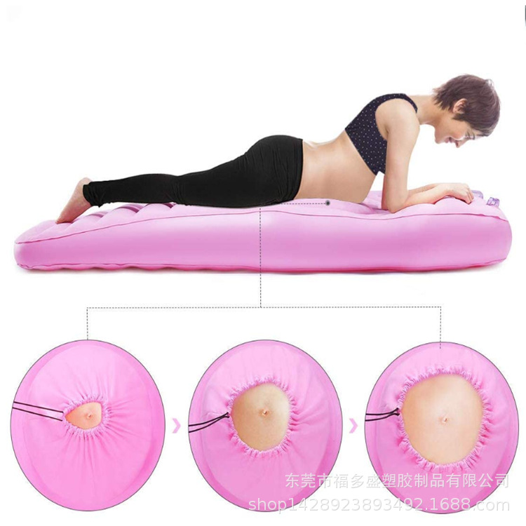 Flocking PVC inflatable mattress for pregnant women lie prone bed pillow for pregnant women lie prone cushion waist pillow for pregnant women yoga mat U-shaped sleeping mat