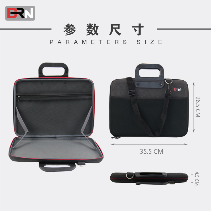 Customizable Large Capacity Business Travel Computer Briefcase Tablet PC Waterproof Handbag Business Simple Decompression Bag